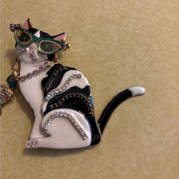 Lunch At The Ritz 2 GO Cat Pin And Bracelet With Original Box And Papers - Picture 3 of 10